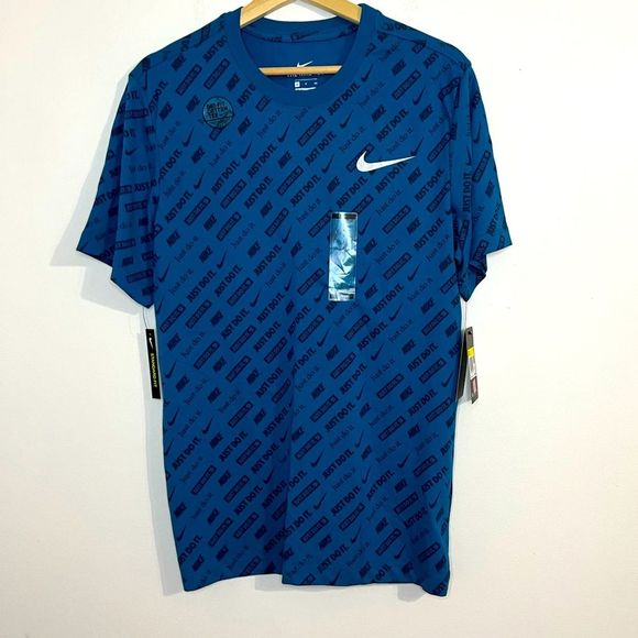 Nike Other - NEW Nike Just Do It logo blue casual crew neck t shirt